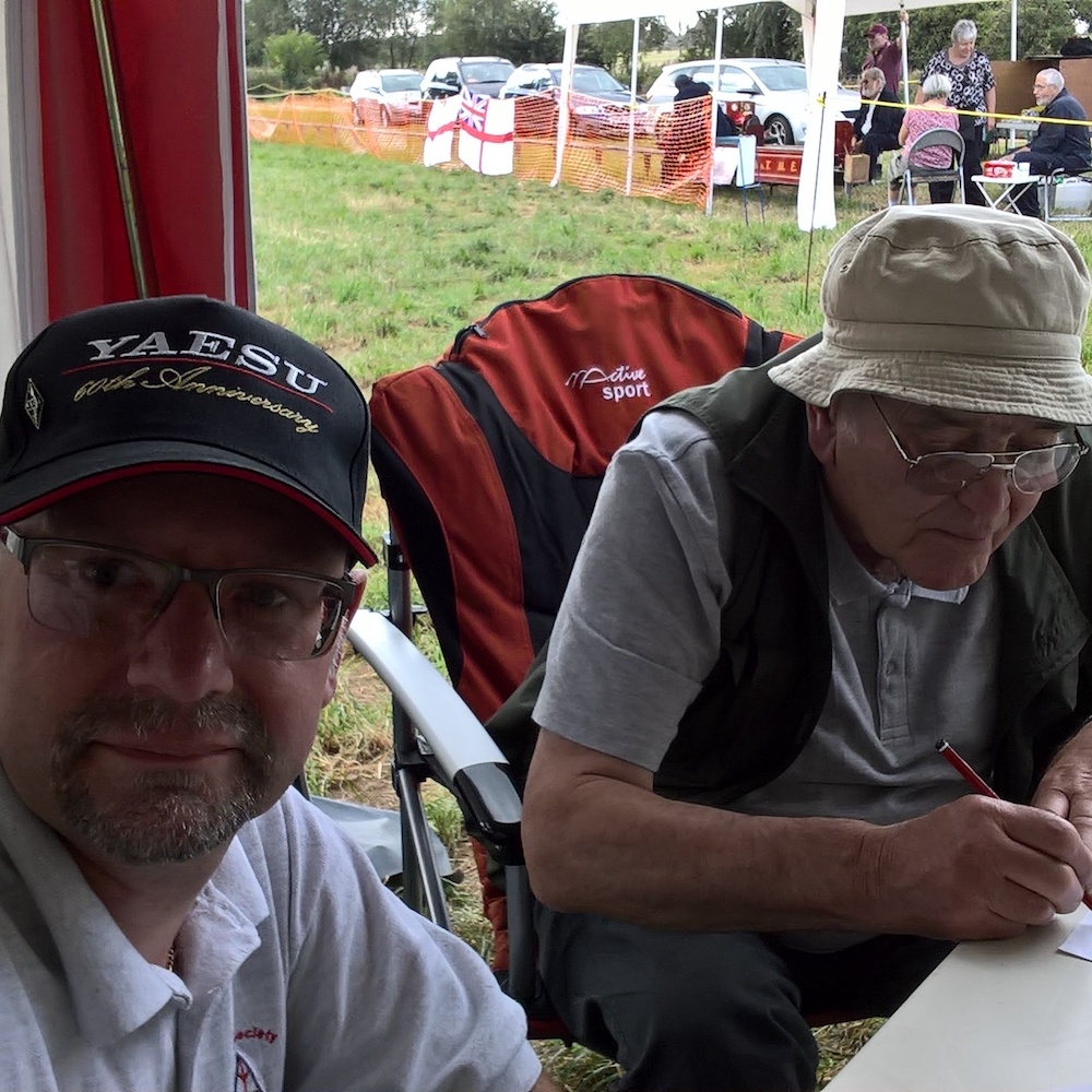 Richard (G5RJH) and Lewis (G4CRT) at the HF Field Day.